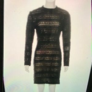 Alice + Olivia women’s size 2 black crochet dress